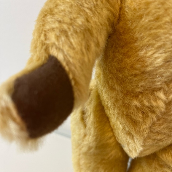 Vintage Gold Mohair Teddy Bear Jointed Bell in Ear 14” Standing Up VGC - Picture 7 of 9